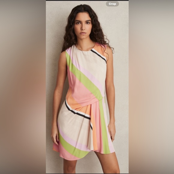 Reiss Colorblock Stripe Sleeveless Dress - NWT - Picture 1 of 6